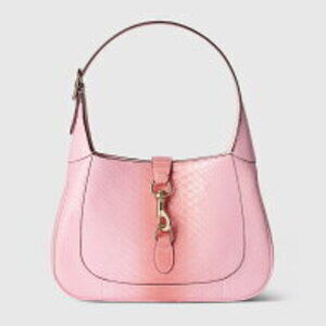 Gucci Jackie Python Shoulder Bag Pink Gradient